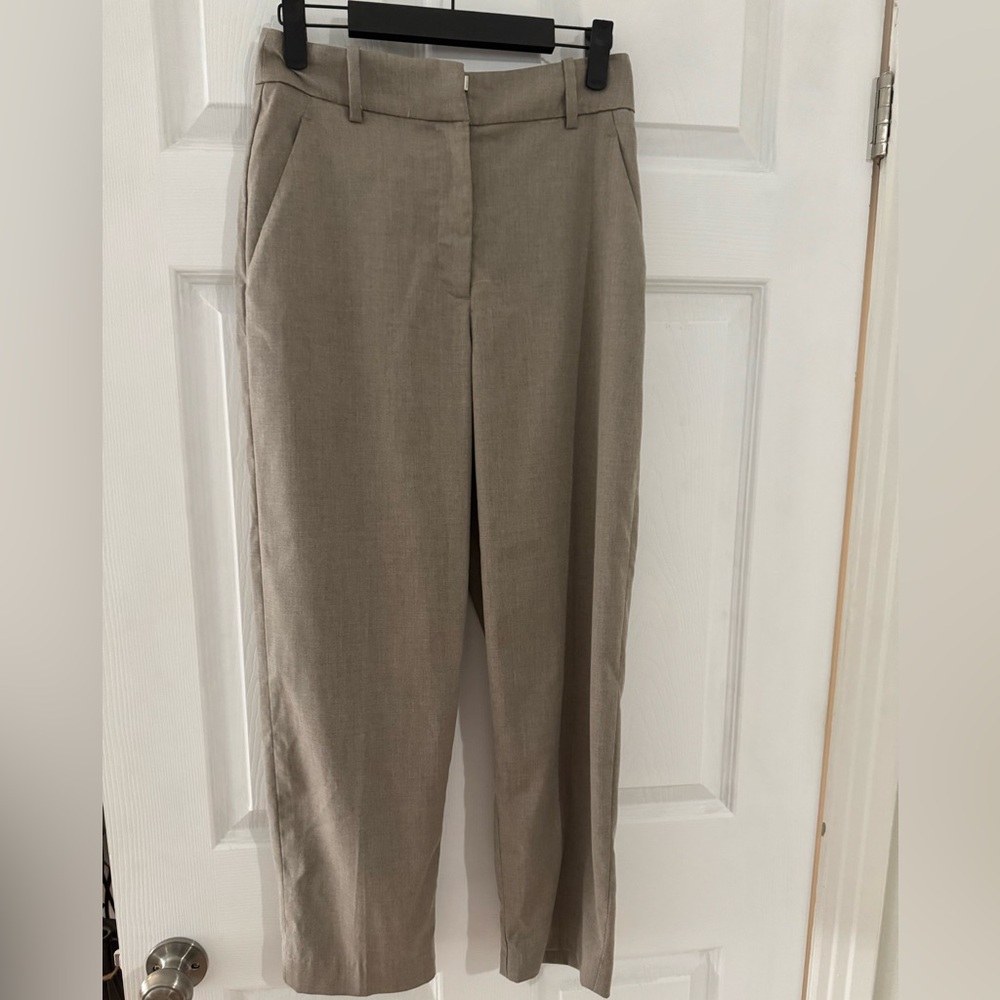 2 / 15$ - H&M Cropped Taupe Chinos